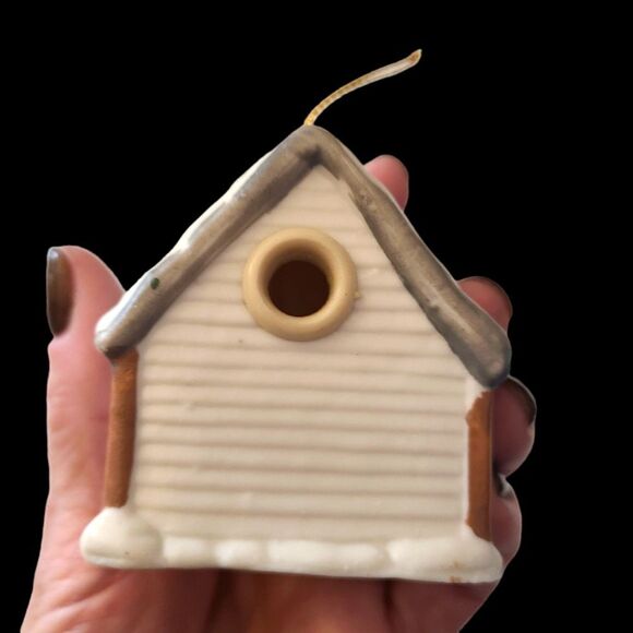 VINTAGE Tree Ornament Lighted Christmas Cottage Ceramic - Picture 3 of 6